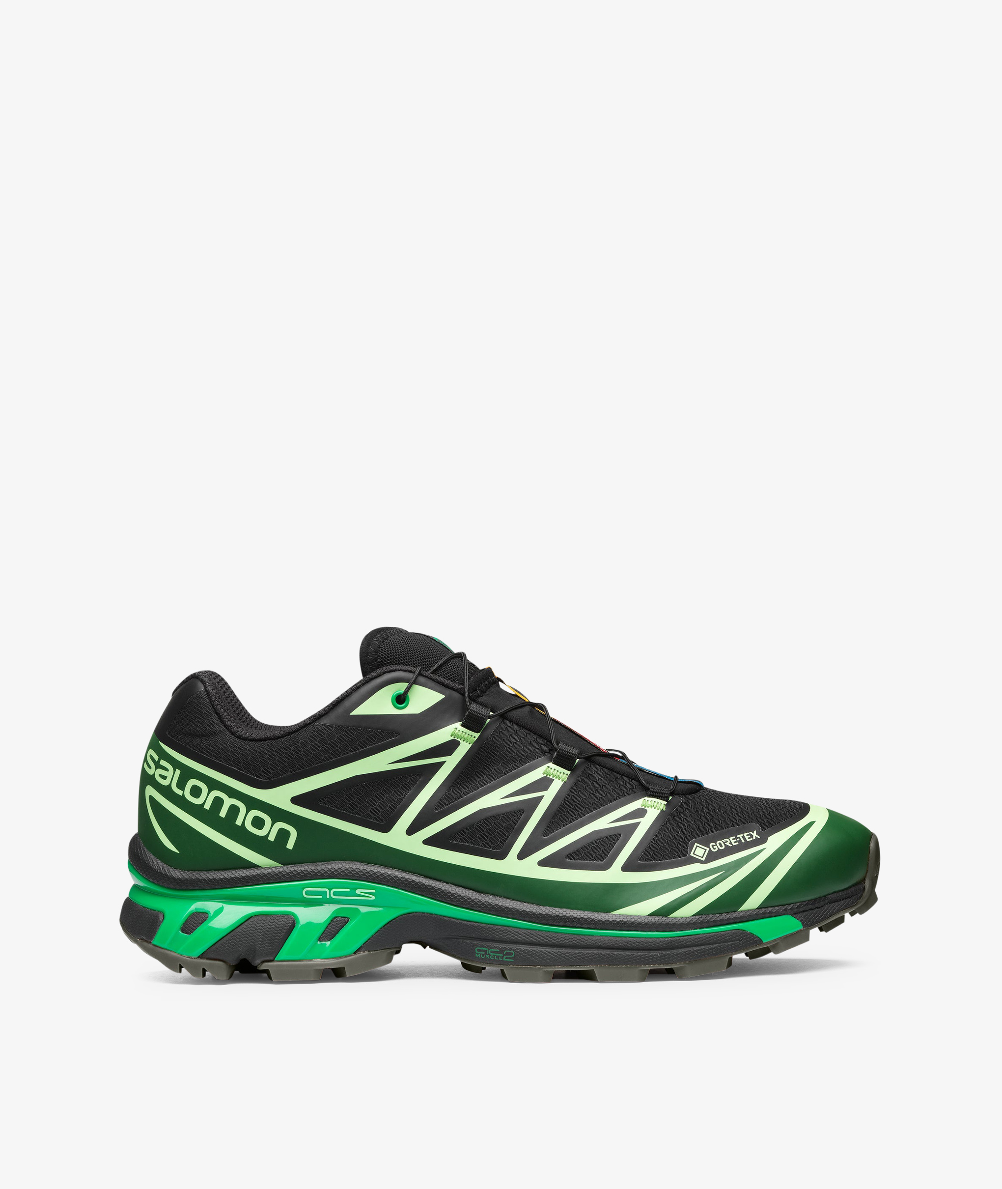 Salomon Black & Green XT-6 GTX Sneakers