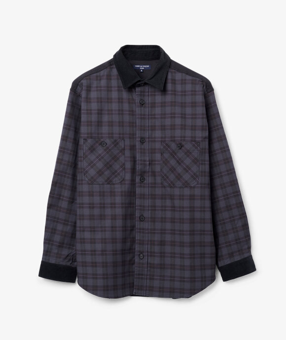 Comme Des Garcons Homme - Plaid Corduroy Collar Shirt