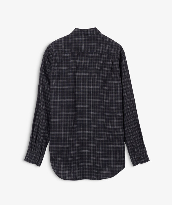 Kaptain Sunshine - Woolplaid Semi Spread Collar Shirt