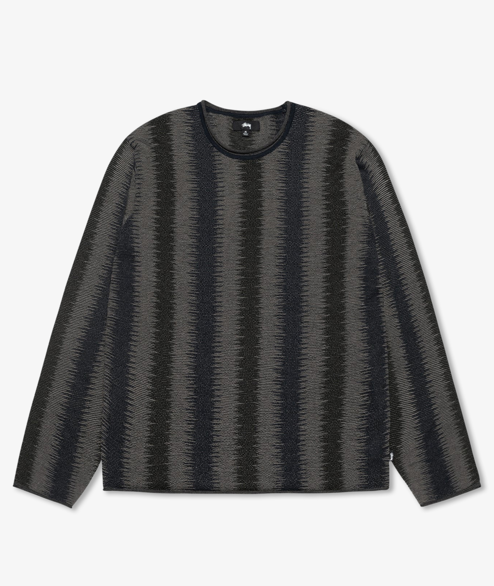 Norse Store  Shipping Worldwide - Stüssy Shadow Stripe Sweater - Olive