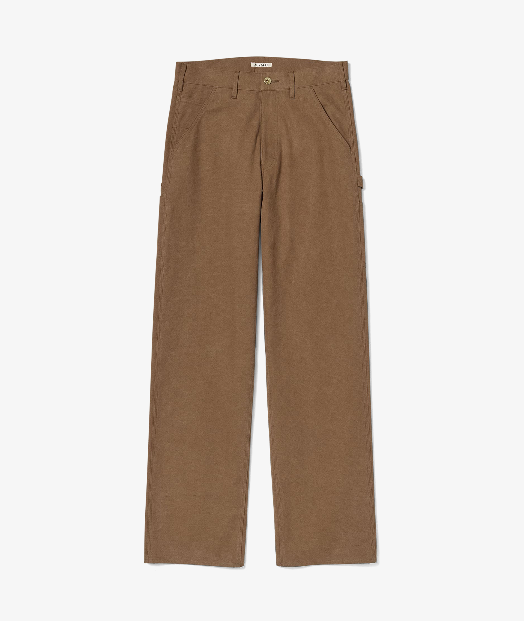 Norse Store  Shipping Worldwide - Auralee Washed Heavy Canvas Pants - Brown