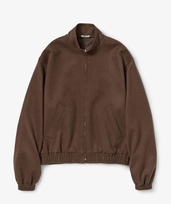 Auralee - Baby Camel Flannel Zip Blouson
