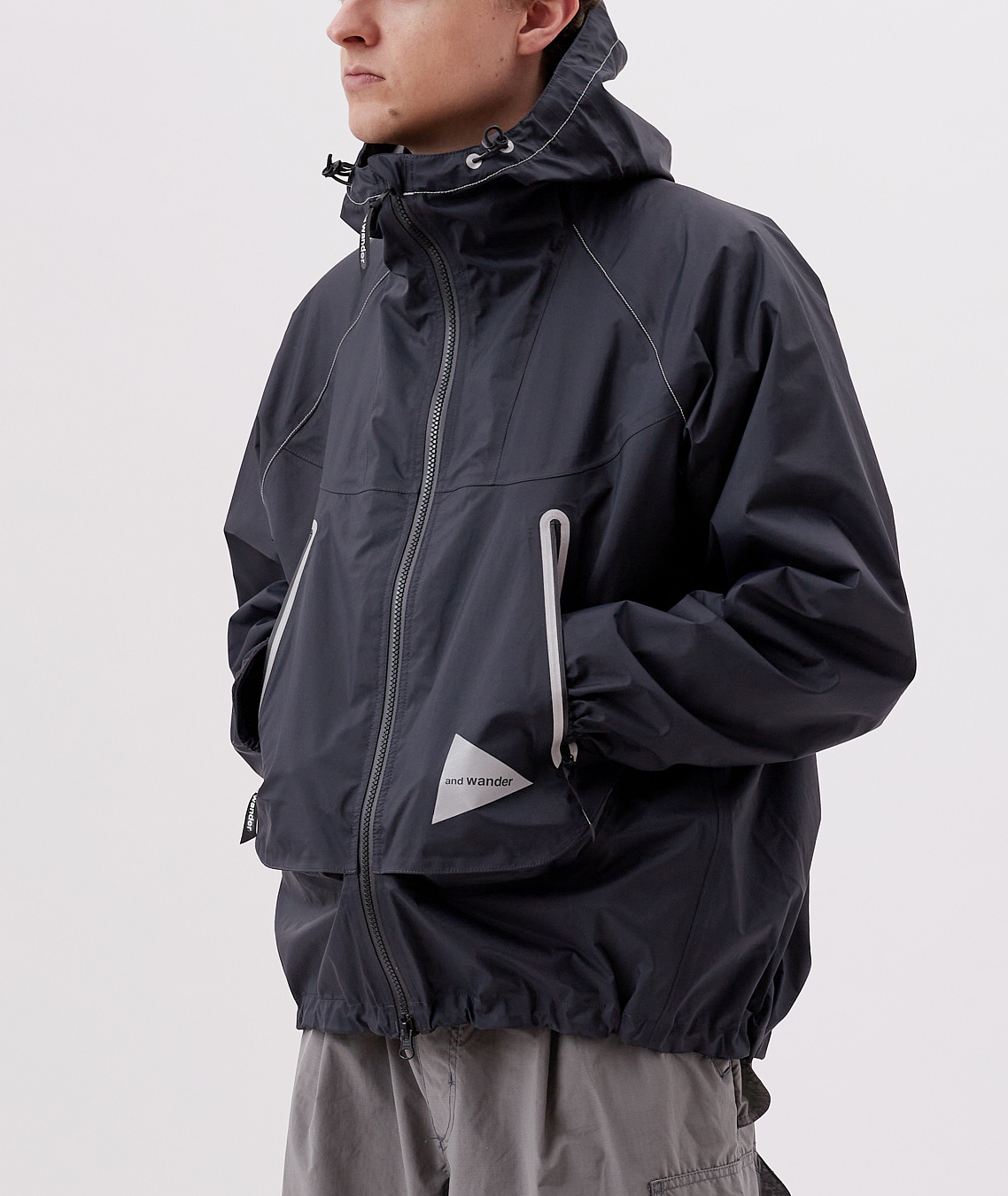 Black Loose Lightweight Raincoat