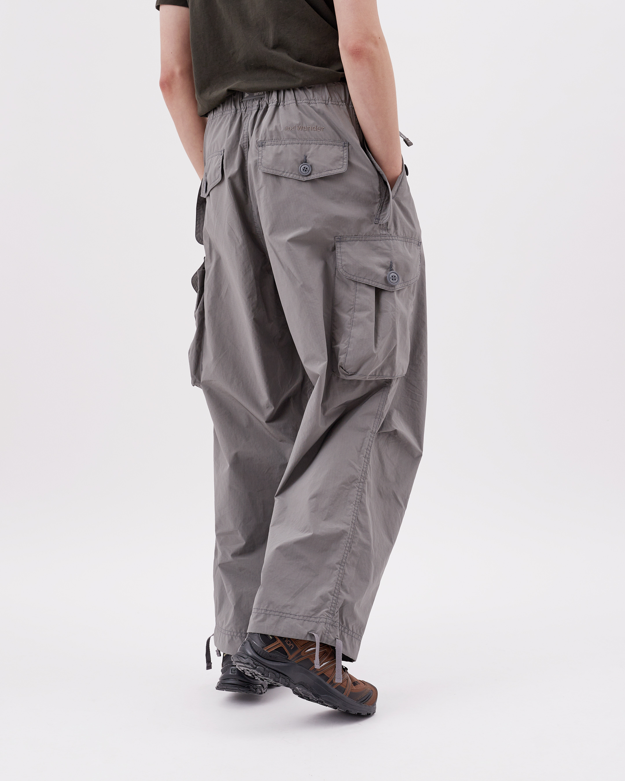 Norse Store | Shipping Worldwide - And Wander Oversized Cargo Pants - Gray