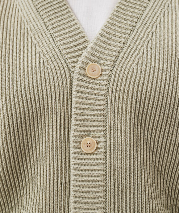 Auralee - French Merino Rib Knit Cardigan