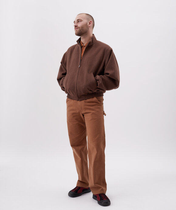 Auralee - Baby Camel Flannel Zip Blouson