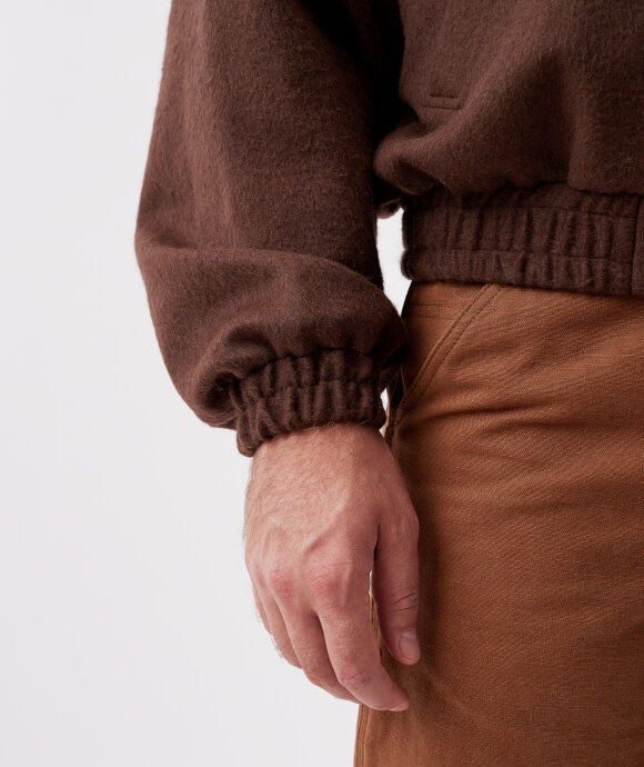 Auralee - Baby Camel Flannel Zip Blouson