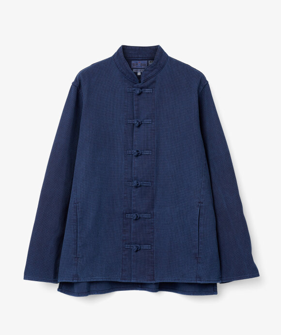 Blue Blue Japan - WOVEN INDIGO LIGHT 'SASHIKO' HAND DYED SHIRT