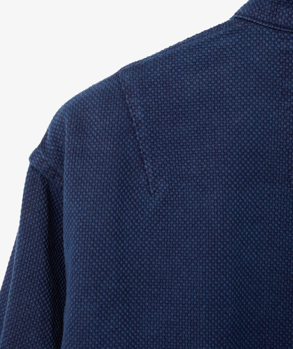 Blue Blue Japan - WOVEN INDIGO LIGHT 'SASHIKO' HAND DYED SHIRT