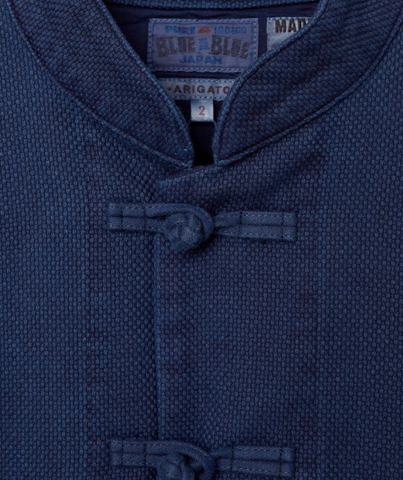 Blue Blue Japan - WOVEN INDIGO LIGHT 'SASHIKO' HAND DYED SHIRT