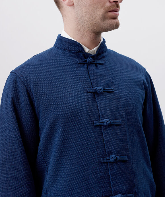 Blue Blue Japan - WOVEN INDIGO LIGHT 'SASHIKO' HAND DYED SHIRT