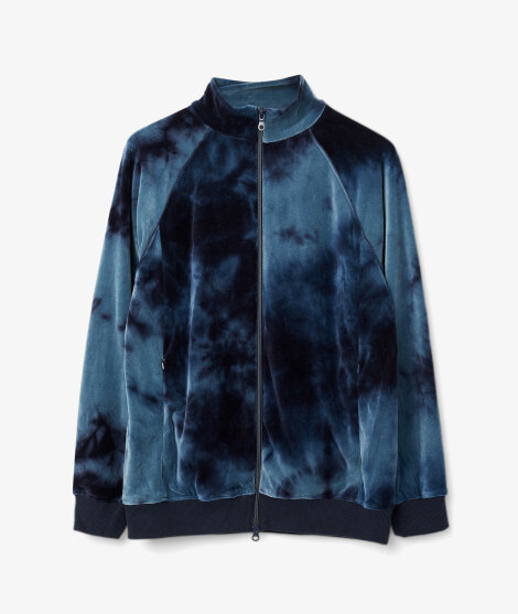 Blue Blue Japan - KNITTED KAGOZOME STRETCH VELOURS TRACK JACKET