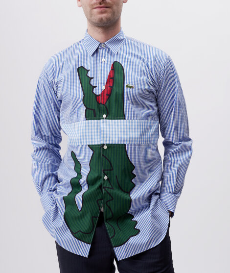 COMME des GARÇONS SHIRT - Men's Checkered LACOSTE Shirt