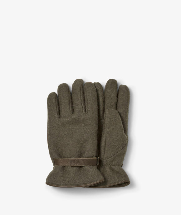 Auralee - Brushed Alpaca Wool Melton Gloves