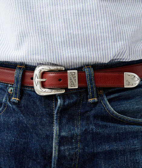 Anderson's - Slim Buckled Leather Belt