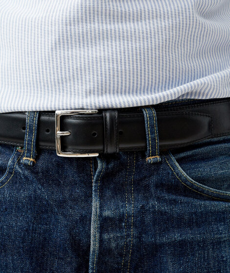 Anderson's - Classic Leather Belt - SQUARE BUCKLE