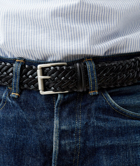 Braided Leather Belt  