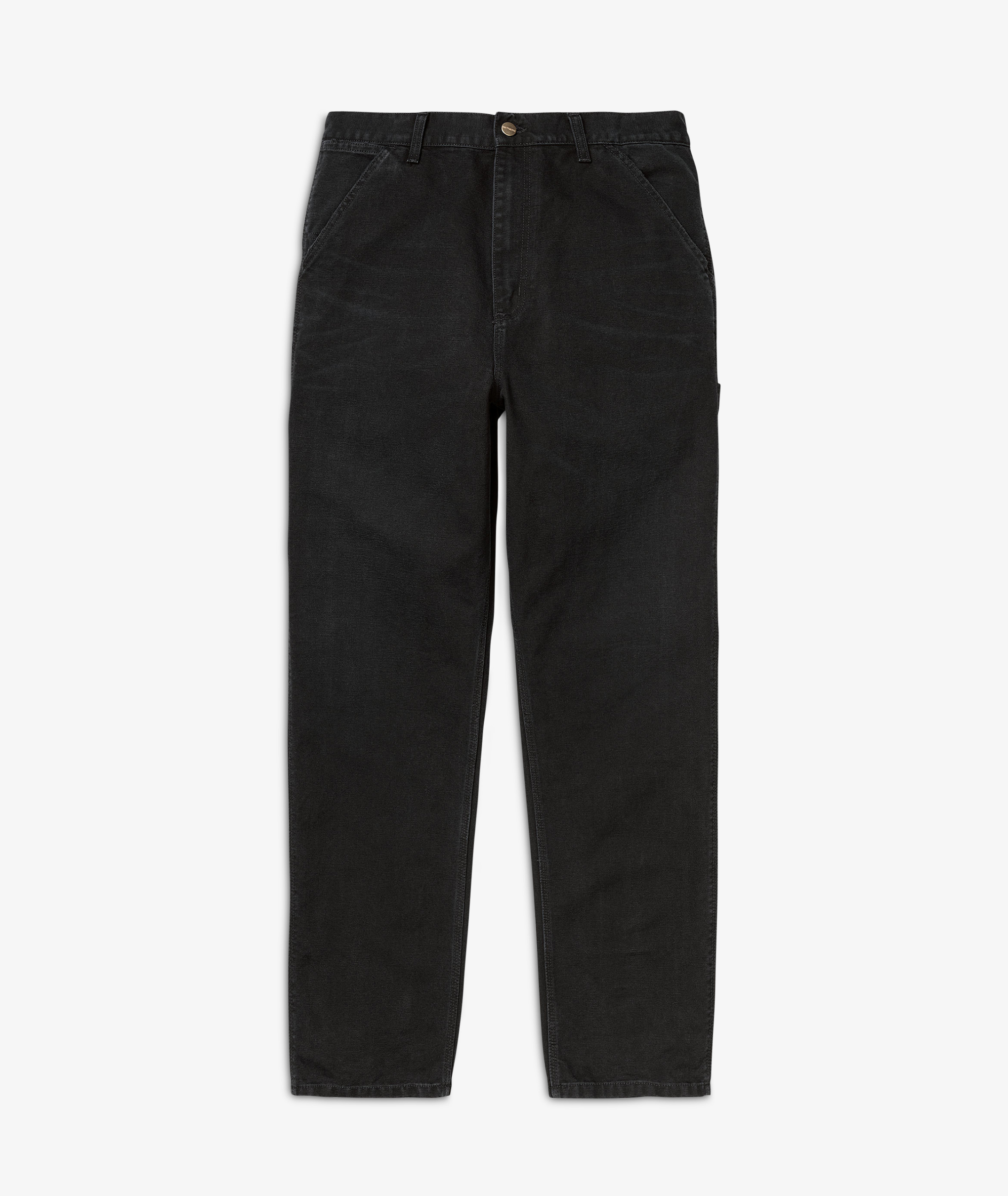 Norse Store  Shipping Worldwide - Carhartt WIP Single Knee Pant - Black  Aged Canvas