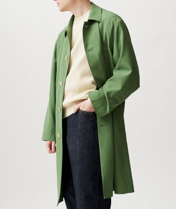 Auralee - HARD TWIST WOOL TWILL SOUTIEN COLLAR COAT