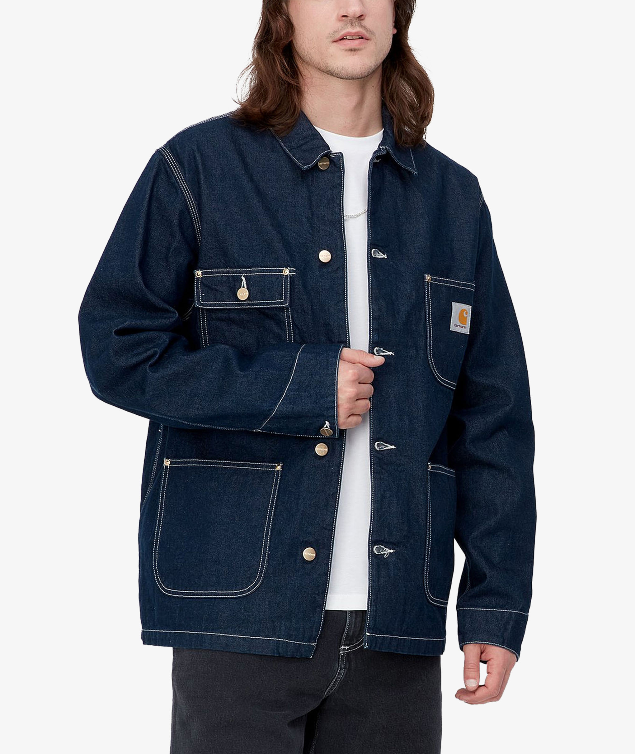 Norse Store  Shipping Worldwide - Carhartt WIP OG Chore Coat - Blue One  Wash