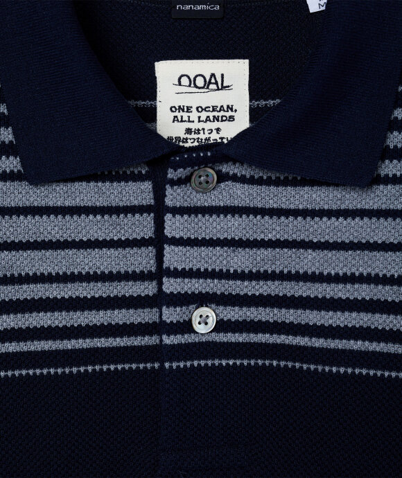 nanamica - Stripe Polo Sweater