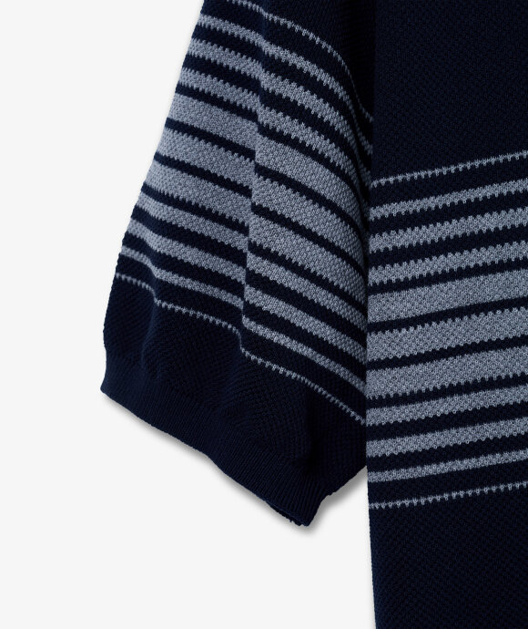 nanamica - Stripe Polo Sweater