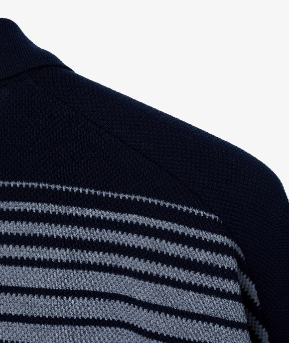 nanamica - Stripe Polo Sweater