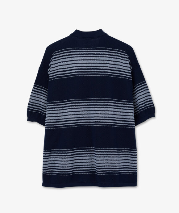 nanamica - Stripe Polo Sweater