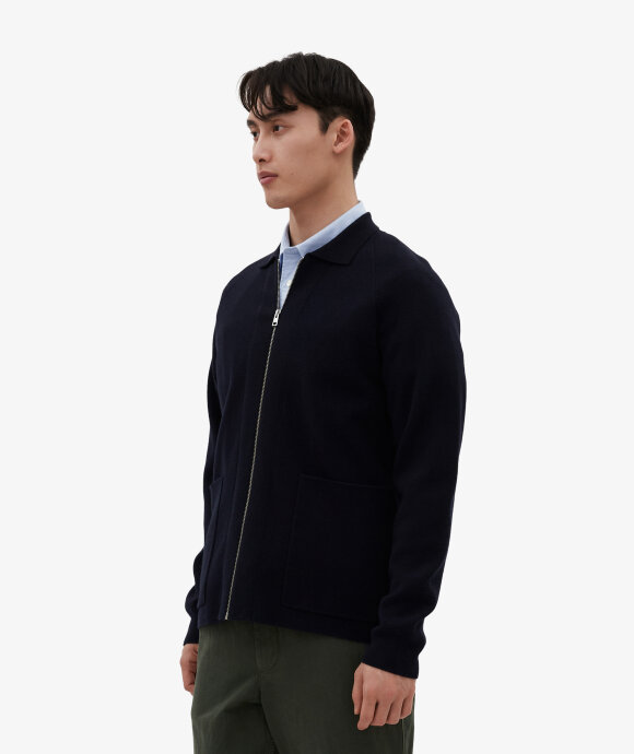 Norse Projects - Bjarne Merino Cotton Milano Full Zip Jacket