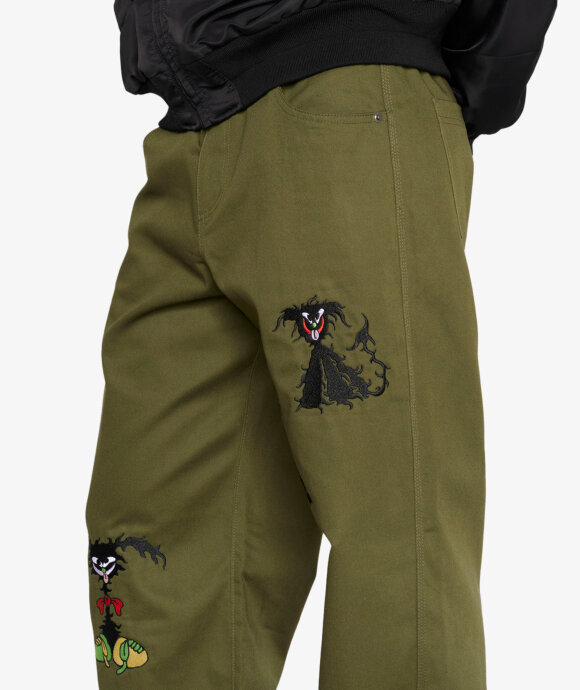 Brain Dead - Twisted Snout Embroidered Pant