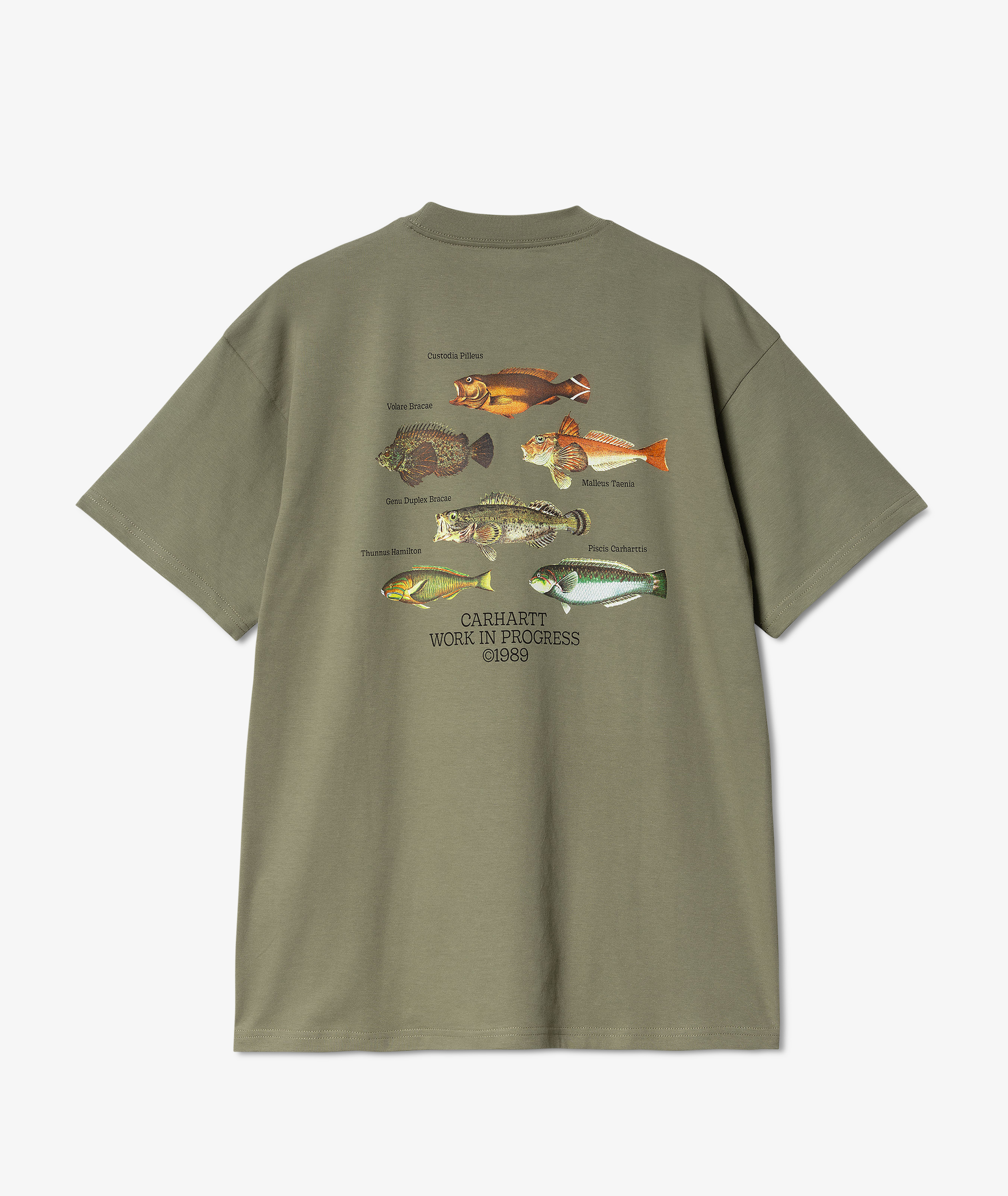 Norse Store  Shipping Worldwide - Carhartt WIP S/S Fish T-Shirt - Dollar  Green