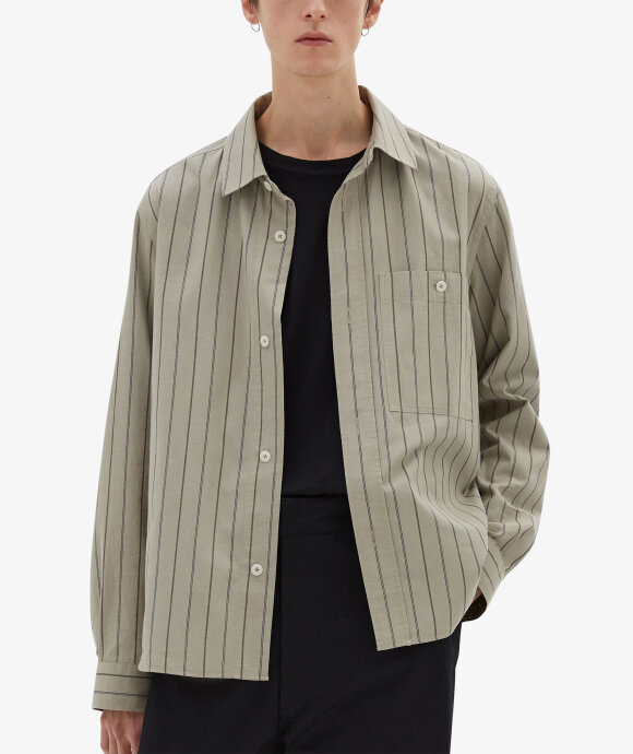 Margaret Howell - MHL OVERALL SHIRT WIDE STRIPE