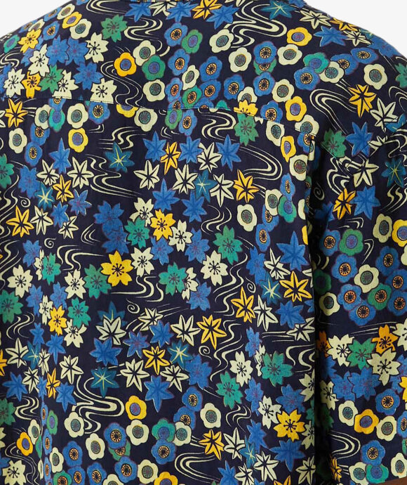 Blue Blue Japan - WOVEN RAYON "CHIRIMEN"  "CHIYOGAMI-SAKURA" SS SHIRT