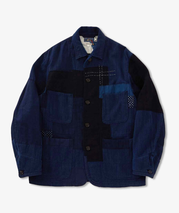 Blue Blue Japan - MEN'S WOVEN "KASEZOME"  "SASHIKO" "NENRIN" COVERALL JACKET