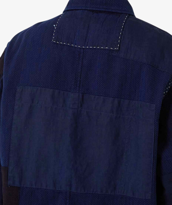 Blue Blue Japan - MEN'S WOVEN "KASEZOME"  "SASHIKO" "NENRIN" COVERALL JACKET