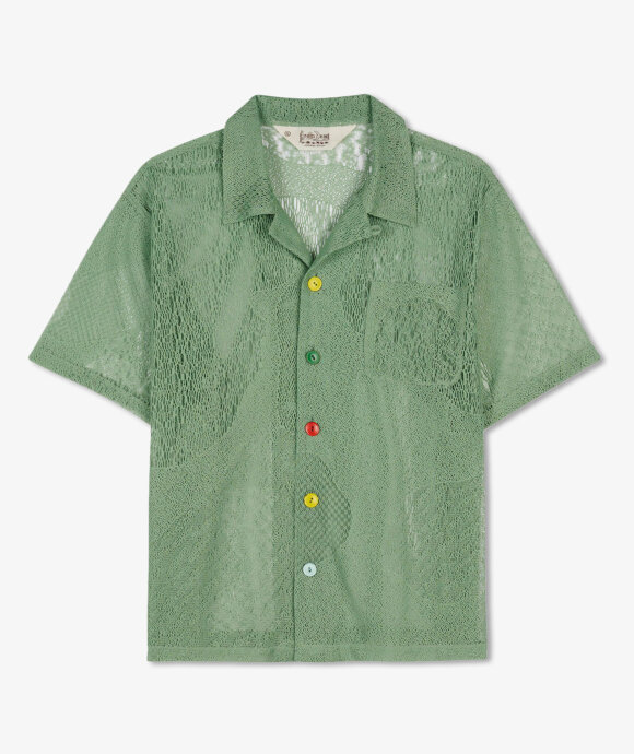 Brain Dead - Engineered Mesh Short Sleeve Button Up