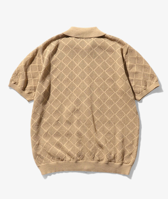 Beams Plus - Zip Knit Polo Mesh