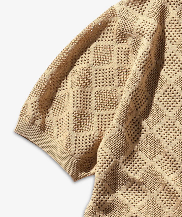 Beams Plus - Zip Knit Polo Mesh