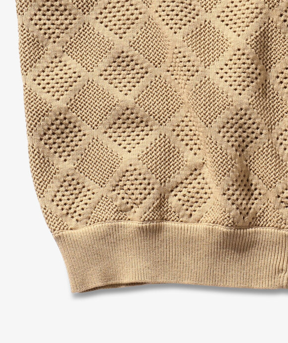 Beams Plus - Zip Knit Polo Mesh