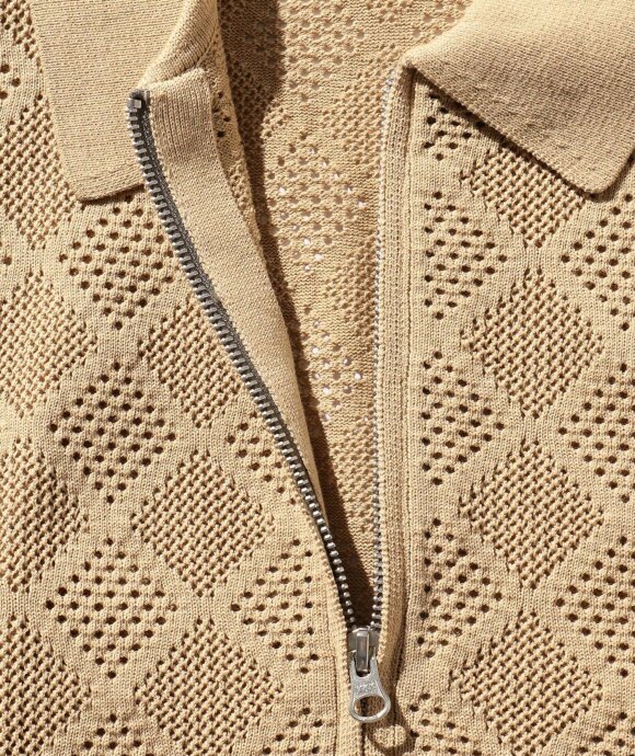 Beams Plus - Zip Knit Polo Mesh