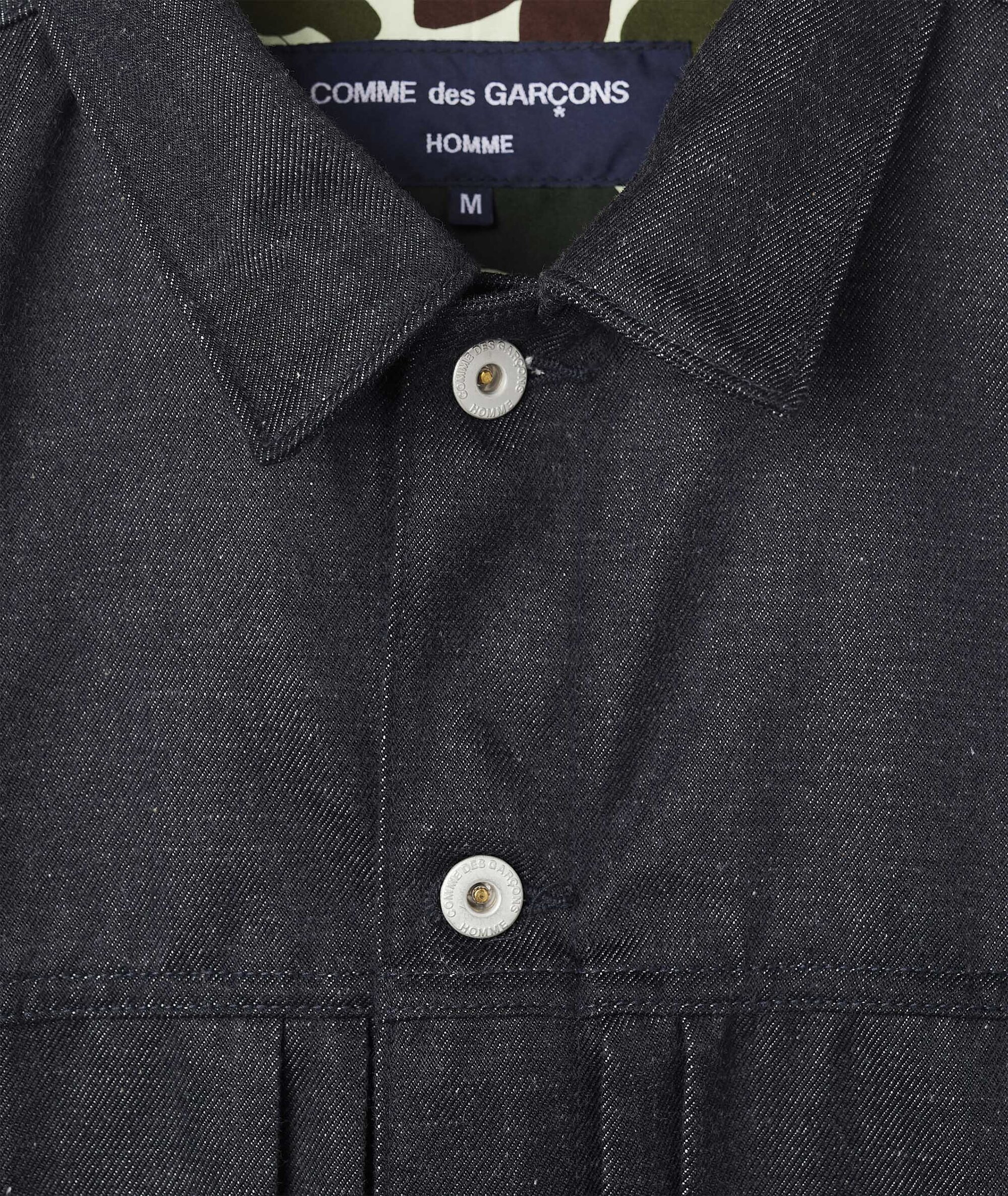 Norse Store Shipping Worldwide Comme Des Garcons Homme Men s Denim Jacket NAVY WHITE