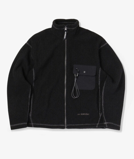 And Wander - RE Wool JQ Stand Zip And Wander - RE Wool JQ Stand Zip